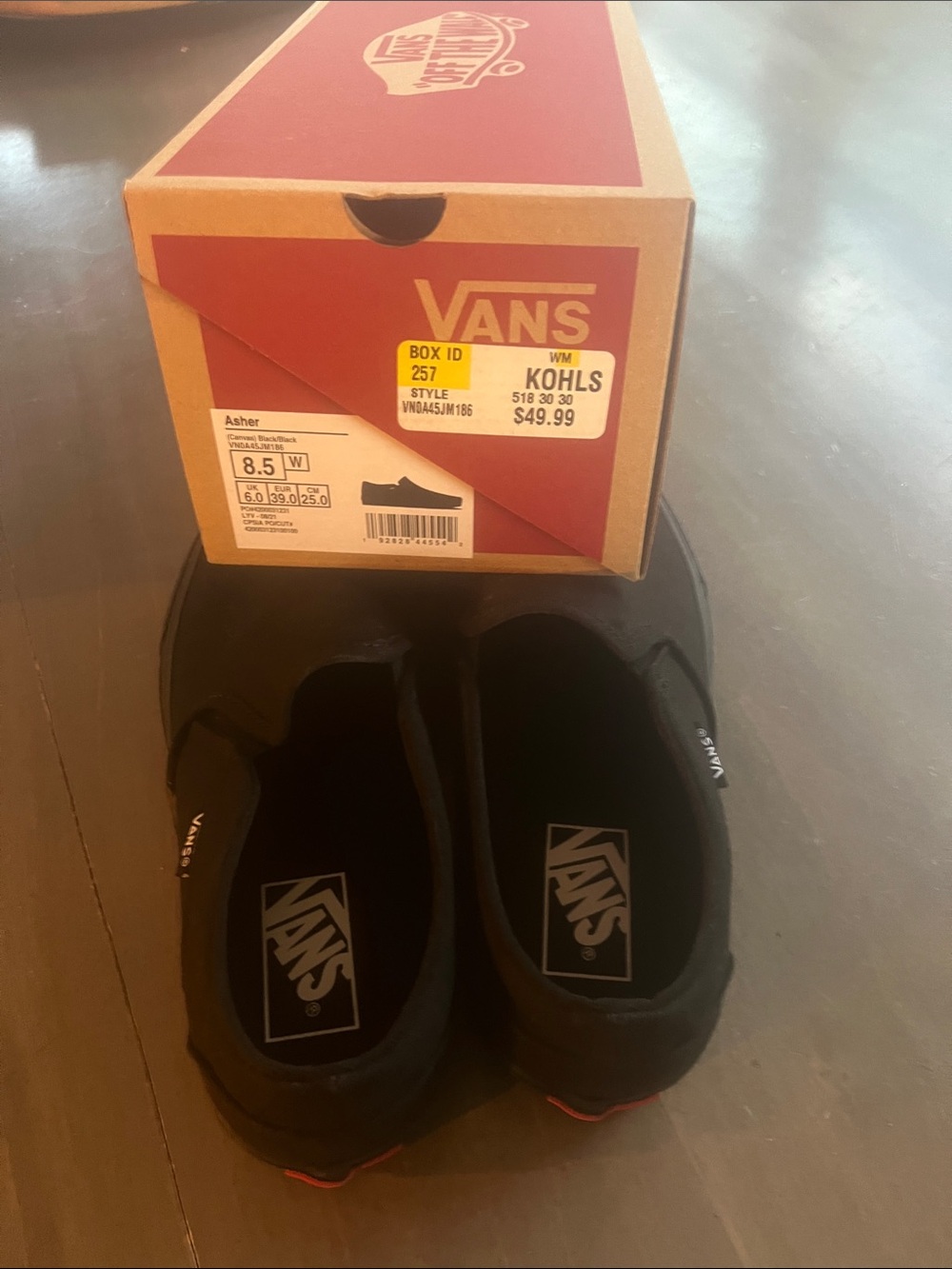 Vans Slip-On Canvas womens Shoes — Black - Picture 2 of 5